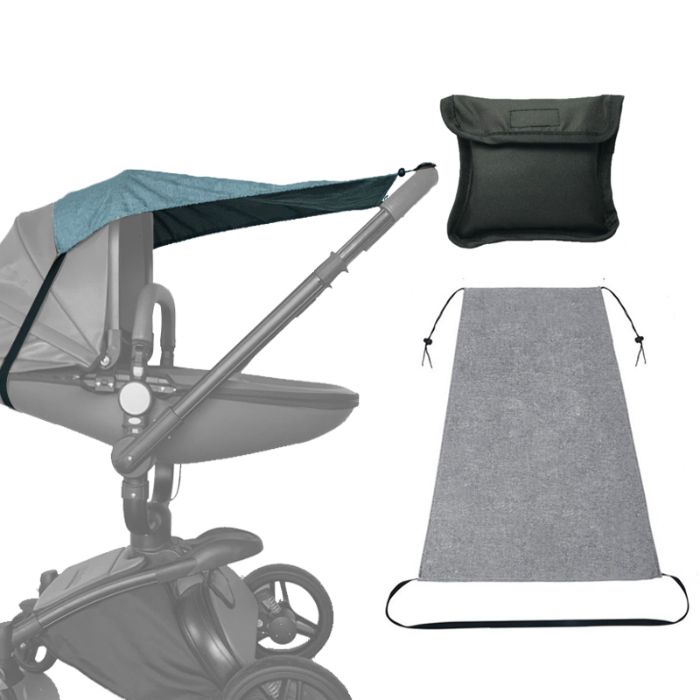 Universali apsauga nuo saulės ant vežimėlio (pilka arba juoda)