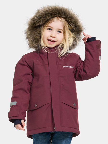 Didriksons žieminė striukė su augimo funkcija BJÄRVEN KIDS PARKA 3 – Rusty Wine