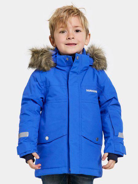 Didriksons žieminė striukė su augimo funkcija BJÄRVEN KIDS PARKA 3 – Caribbean blue