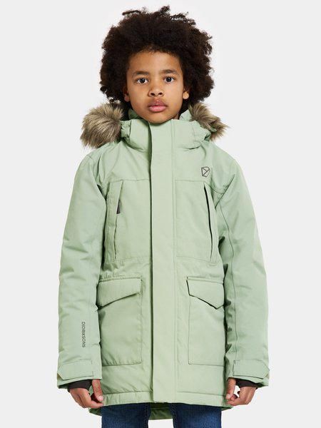 Didriksons žieminė striukė su augimo funkcija – Oxid Kids’ Parka – Light Moss