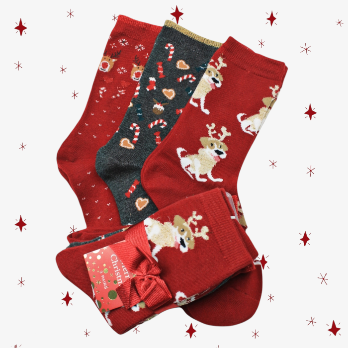Kalėdinių kojinių rinkinys mergaitėms ir moterims