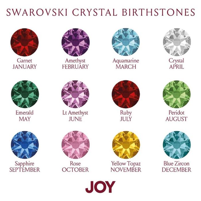 Rožančiai su kristaliukais pagal gimimo mėnesį
