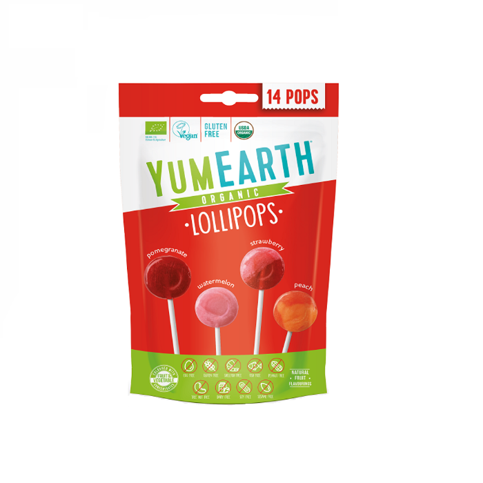 Ekologiški YumEarth įvairių vaisių ir uogų skonio ledinukai BIO ant pagaliuko, 4 rūšys, 85 g, 14 vnt.
