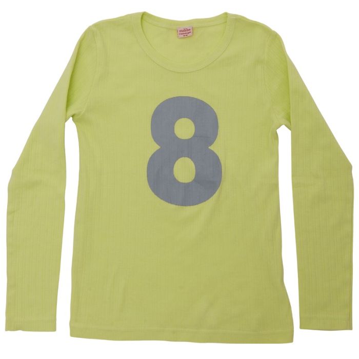 Milibe Geltoni Marškinėliai ilgomis rankovėmis su skaičiumi 4 KETURI