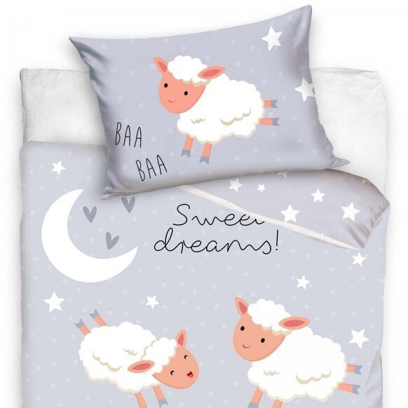 Dvipusis patalynės komplektas „Baa Sweet Dreams”, 100×135 cm