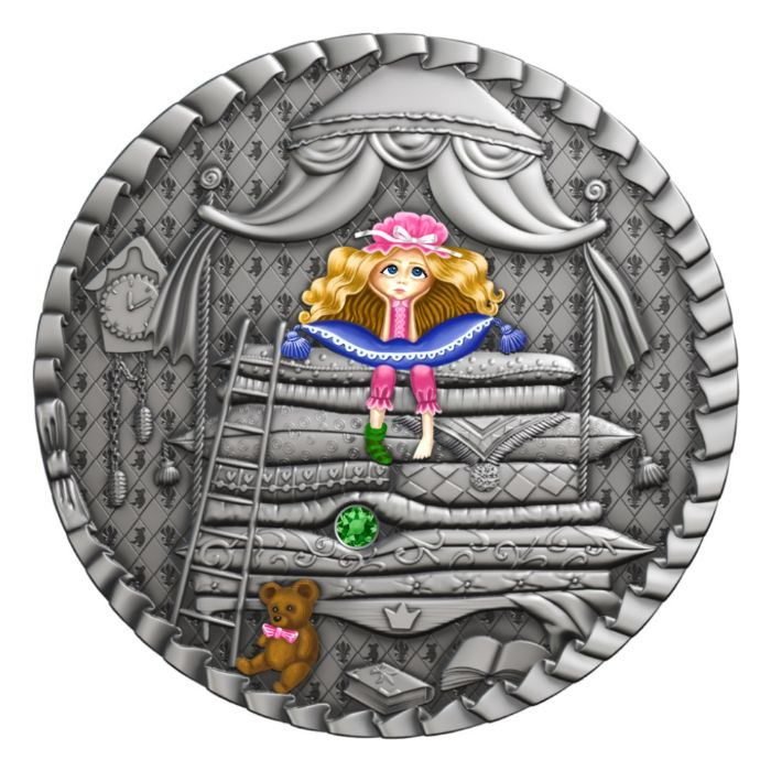Sidabrinė moneta „Karalaitė ir žirnis”