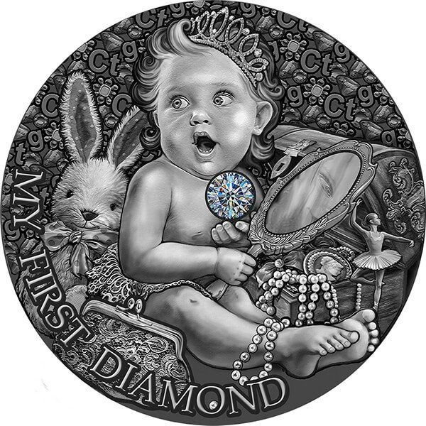 Sidabrinė moneta „Mano pirmasis deimantas”