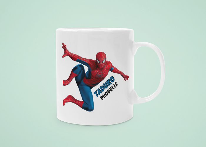 Standartinis puodelis su supermenu „Taduko“ (Su jūsų pasirinktu vardu)