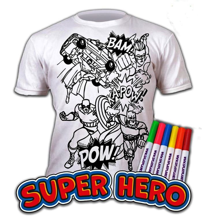 Spalvinami marškinėliai „Super herojai”, 3+
