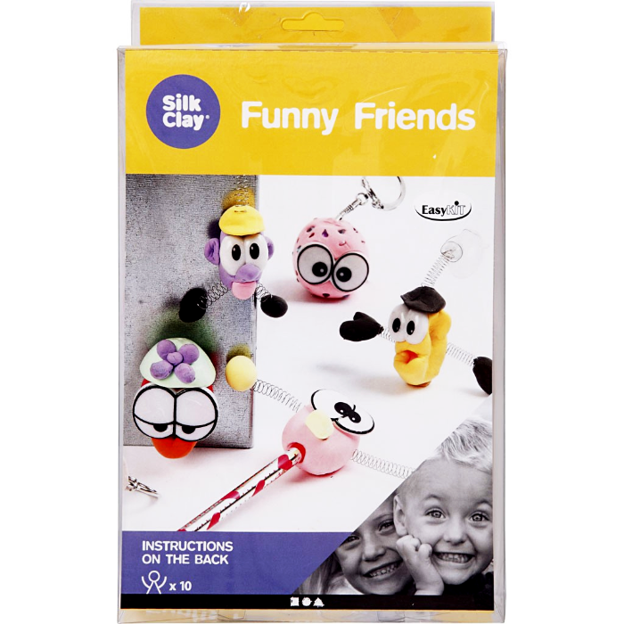 Šilkinio modelino rinkinys “Funny friends”, 3+