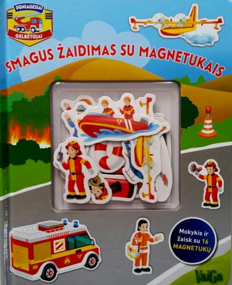“Ugniagesiai gelbėtojai. Smagus žaidimas su magnetukais”, 4+